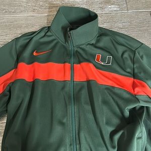 Miami Hurricanes track jacket. Nike. Mens XL